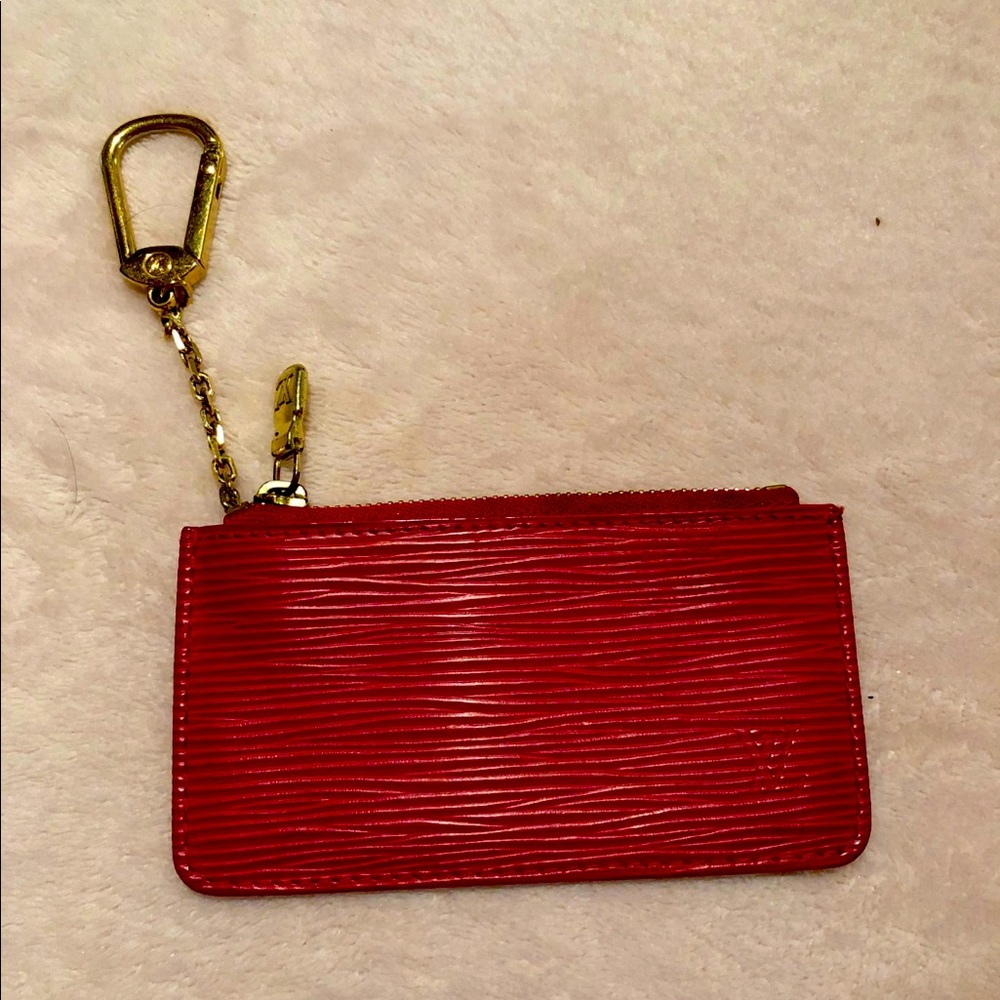 Louis Vuitton Red Epi Pochette Cles Keypouch
